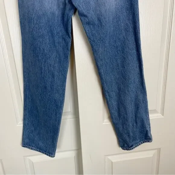 SLVRLAKE Sophie Straight Jeans All or Nothing Wash Mid Rise 100% Cotton Sz 24